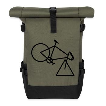 tri-cycle - Roll Top Backpack - olive/black - Front