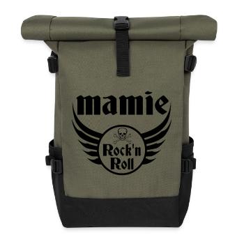 Grand-Mère Rebelle Rock and Roll - Sac à dos roll top - olive/noir - Devant