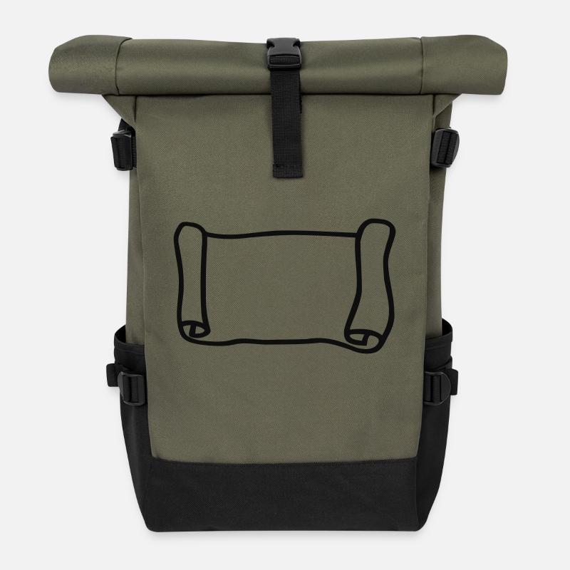 Scroll - Roll Top Backpack - olive/black