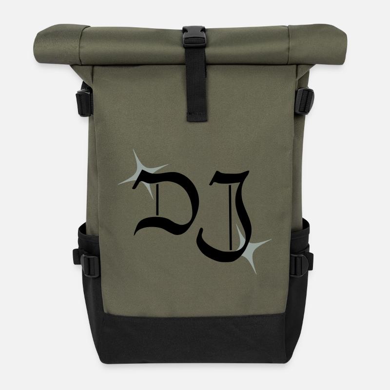 monogramme DJ - Sac à dos roll top - olive/noir