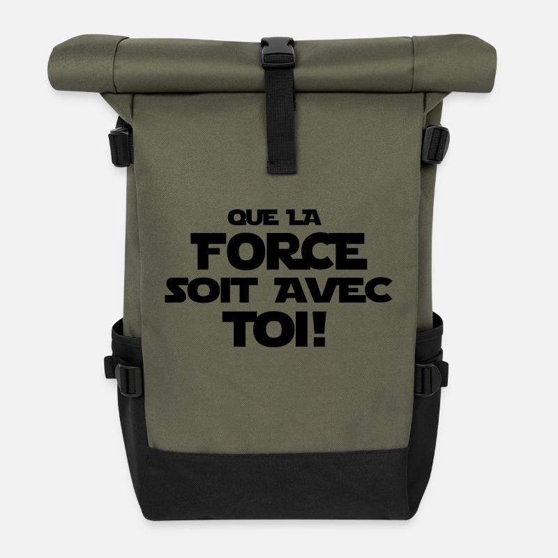 que la force soit avec toi - Sac à dos roll top - olive/noir