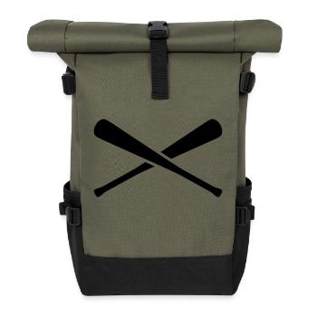 baseball_x_1c - Rolltop Rucksack - Olive/Schwarz - Vorne