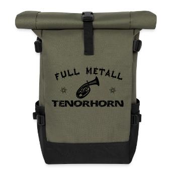 volksmusik_fm-tenorhorn - Rolltop Rucksack - Olive/Schwarz - Vorne