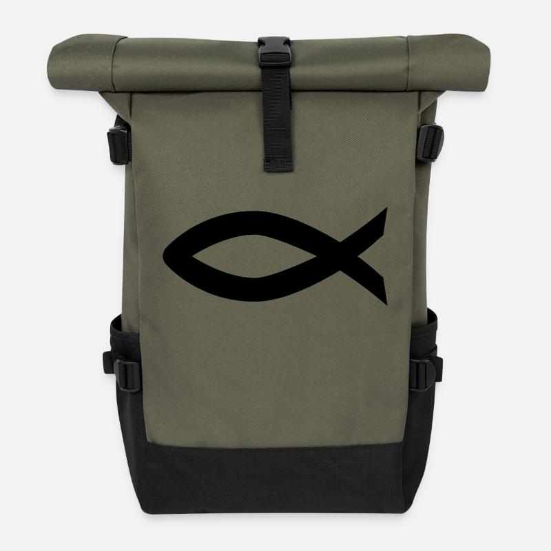 Christianity - Roll Top Backpack - olive/black