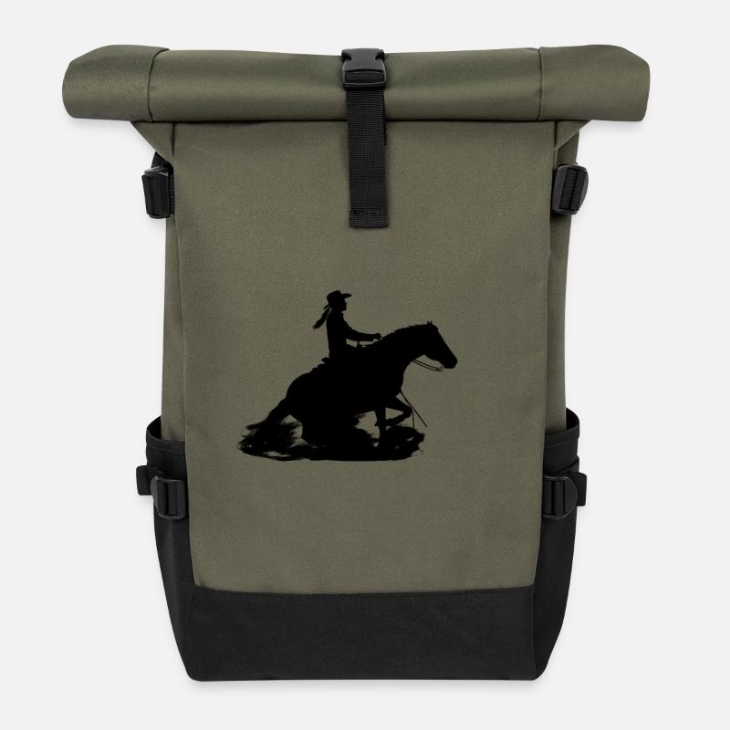 Sliding stop - Rolltop Rucksack - Olive/Schwarz