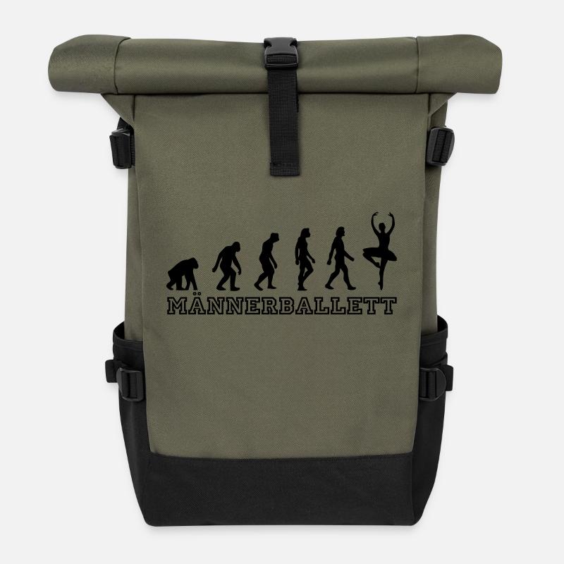 Männerballett Evolution Ballerina - Rolltop Rucksack - Olive/Schwarz