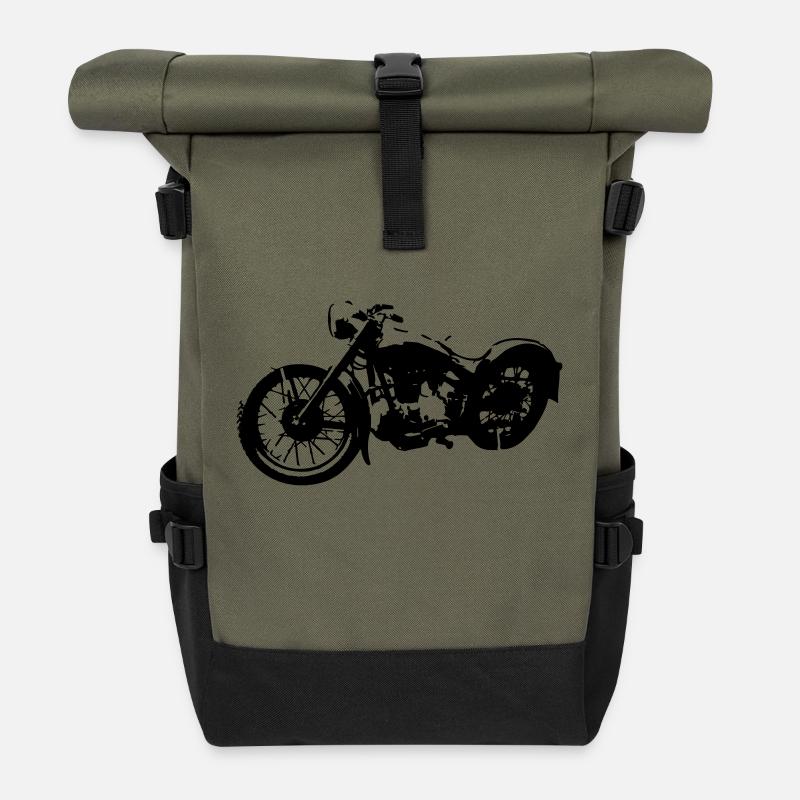 Simson AWO Touren - Rolltop Rucksack - Olive/Schwarz