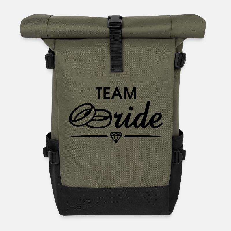 ÉQUIPE mariée diamant - Sac à dos roll top - olive/noir