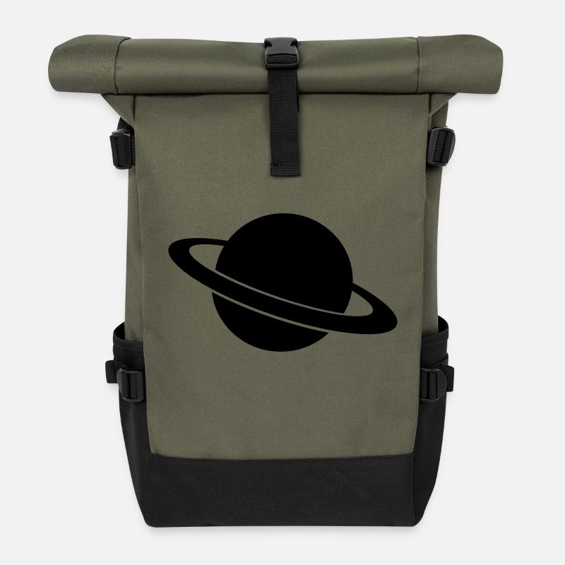 planeten - Rolltop Rucksack - Olive/Schwarz