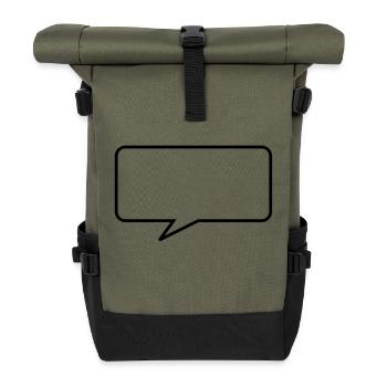 Talking bubble - Roll Top Backpack - olive/black - Front