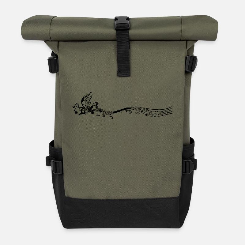 Musik - Rolltop Rucksack - Olive/Schwarz