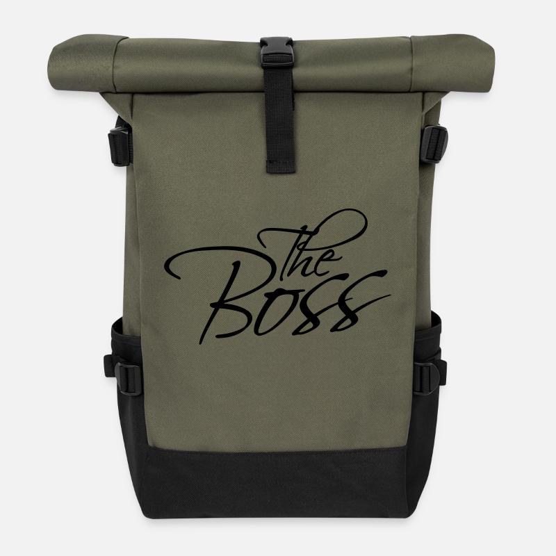 The Boss Logo - Rolltop Rucksack - Olive/Schwarz
