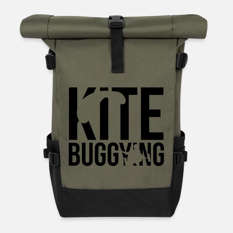 kitebuggying - Rolltop Rucksack - Olive/Schwarz