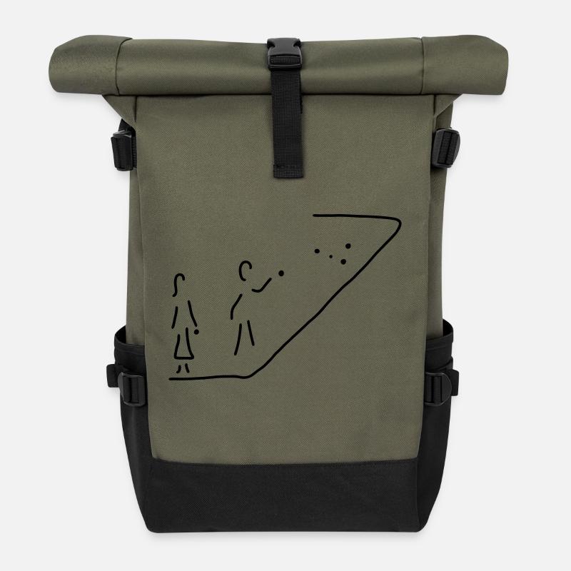 boules spielen - Rolltop Rucksack - Olive/Schwarz