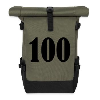 100 - Rolltop Rucksack - Olive/Schwarz - Vorne