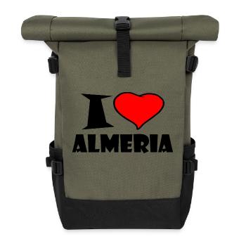 I love Almeria - Rolltop Rucksack - Olive/Schwarz - Vorne