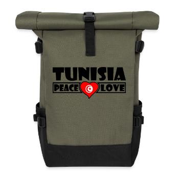 Tunisia - Roll Top Backpack - olive/black - Front