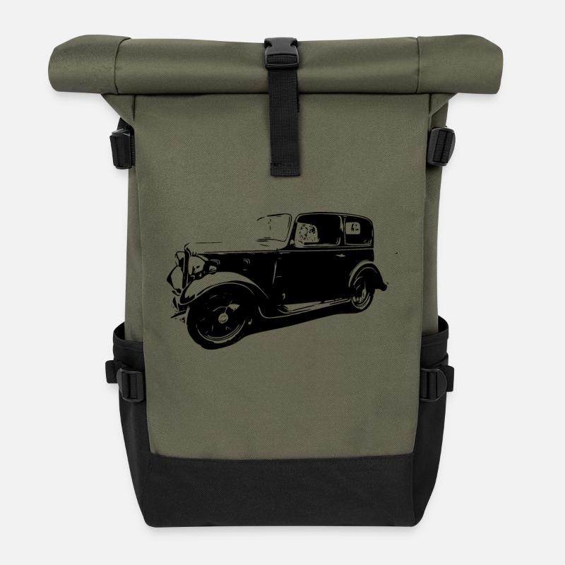 Auto - Rolltop Rucksack - Olive/Schwarz