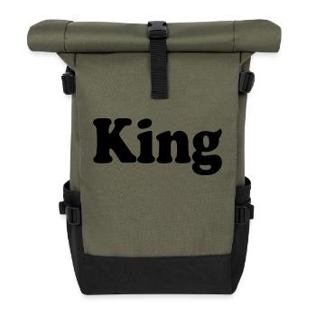 King - Roll Top Backpack - olive/black - Front