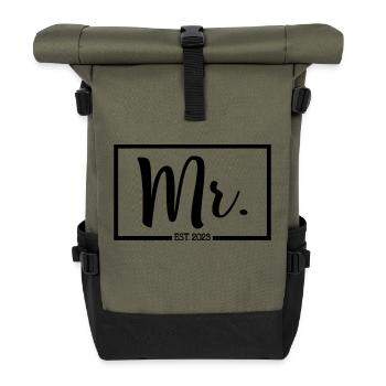 2023 Fiançailles pour la fête de mariage du marié - Sac à dos roll top - olive/noir - Devant