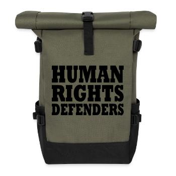 Human rights defenders - Roll Top Backpack - olive/black - Front