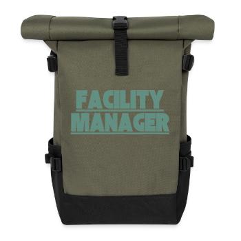 Facility Manager In-house technician Caretaker - Roll Top Backpack - olive/black - Front