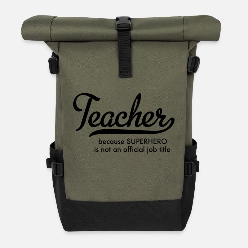Lehrer - Rolltop Rucksack - Olive/Schwarz