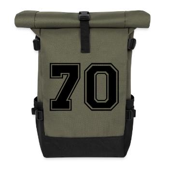 70 - Roll Top Backpack - olive/black - Front