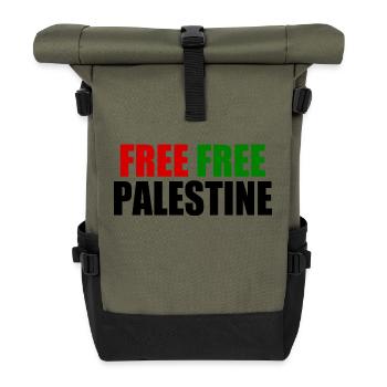 Free Free palestine - Roll Top Backpack - olive/black - Front