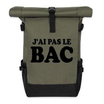 J'ai pas le bac - Sac à dos roll top - olive/noir - Devant
