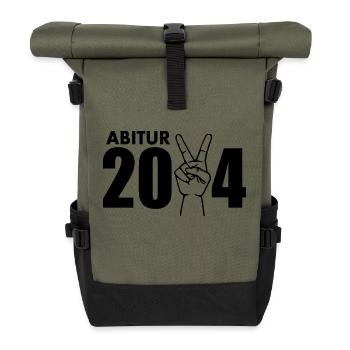Abitur 2024 - Rolltop Rucksack - Olive/Schwarz - Vorne