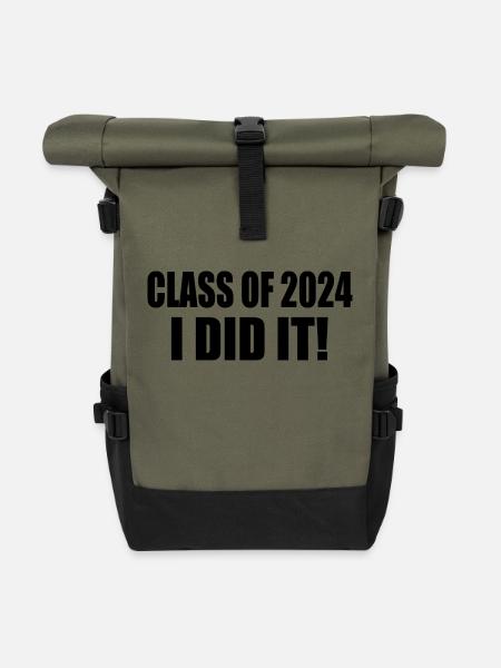 class of 2024 - Rolltop Rucksack - Olive/Schwarz