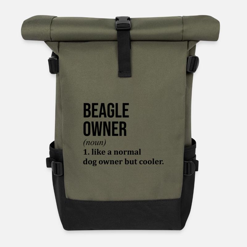 Beagle - Rolltop Rucksack - Olive/Schwarz