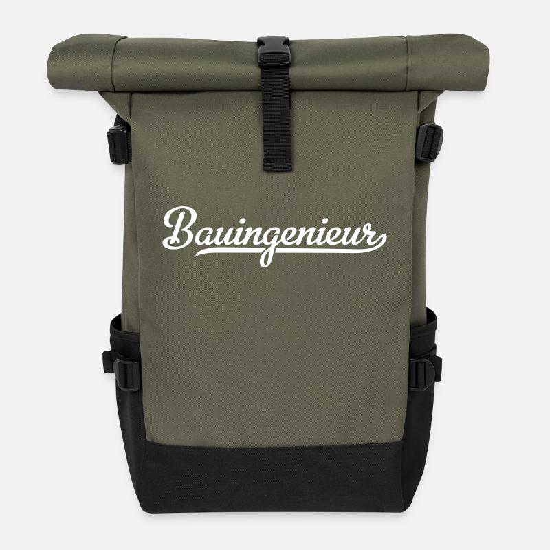 Bauingenieur - Rolltop Rucksack - Olive/Schwarz