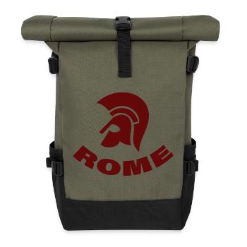ROME - Sac à dos roll top - olive/noir - Devant