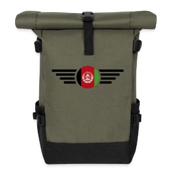 J’aime l’Afghanistan, T-shirt design de style élégance - Sac à dos roll top - olive/noir - Devant