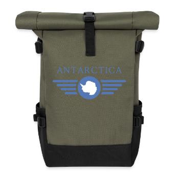 I Love Antarctica, Elegance Style Design T-Shirt - Roll Top Backpack - olive/black - Front