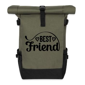 t shirt meilleure amie - Sac à dos roll top - olive/noir - Devant