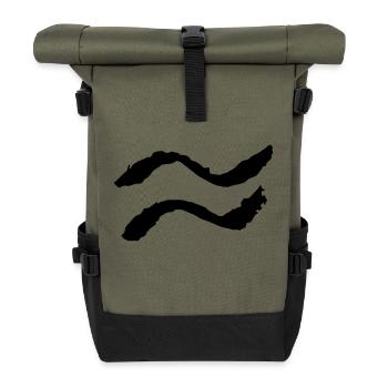 welle - Rolltop Rucksack - Olive/Schwarz - Vorne