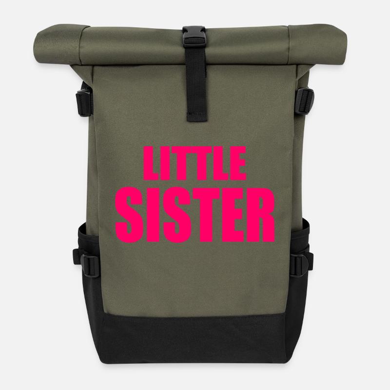 Little sister - Rolltop Rucksack - Olive/Schwarz