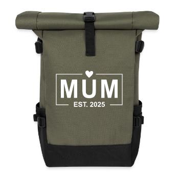 Mama Est 2025 - Rolltop Rucksack - Olive/Schwarz - Vorne