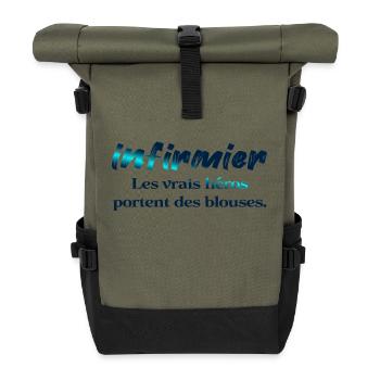 NURSE NURSE DOCTOR HUMOR DRÖLES C - Roll Top Backpack - olive/black - Front