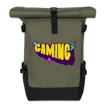 Jeux de joueurs - Sac à dos roll top - olive/noir - Devant