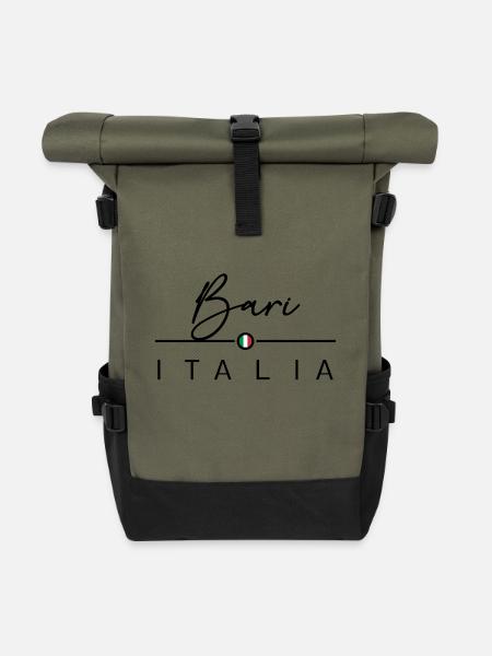 Italia - Bari - Italien - Italy - Sac à dos roll top - olive/noir