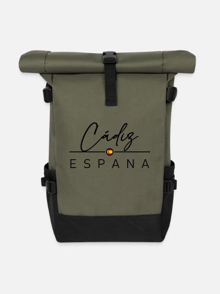 Spain - Cádiz - Cadiz - Spanien - Espana - Rolltop Rucksack - Olive/Schwarz