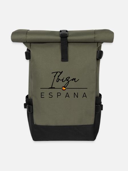 Espagne - Ibiza - Espagne - España - Sac à dos roll top - olive/noir