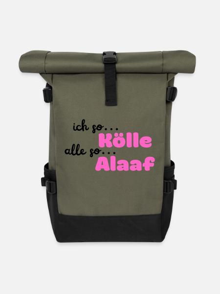 Kölle Alaaf - Rolltop Rucksack - Olive/Schwarz