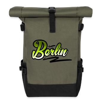 Berlin - Roll Top Backpack - olive/black - Front