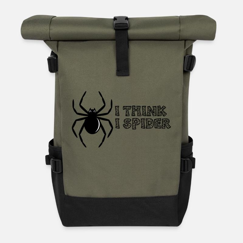 I think I spider - Rolltop Rucksack - Olive/Schwarz