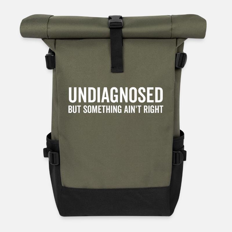 Nicht diagnostiziert, aber irgendetwas stimmt nicht - Rolltop Rucksack - Olive/Schwarz